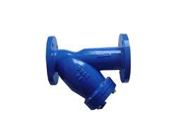 Cast steel "Y" type strainer used in process liquid applications